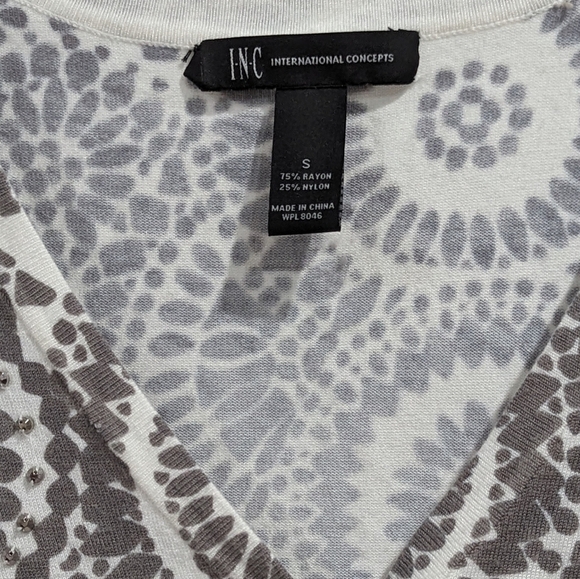 INC knit button up long sleeve top sz small - Picture 5 of 5